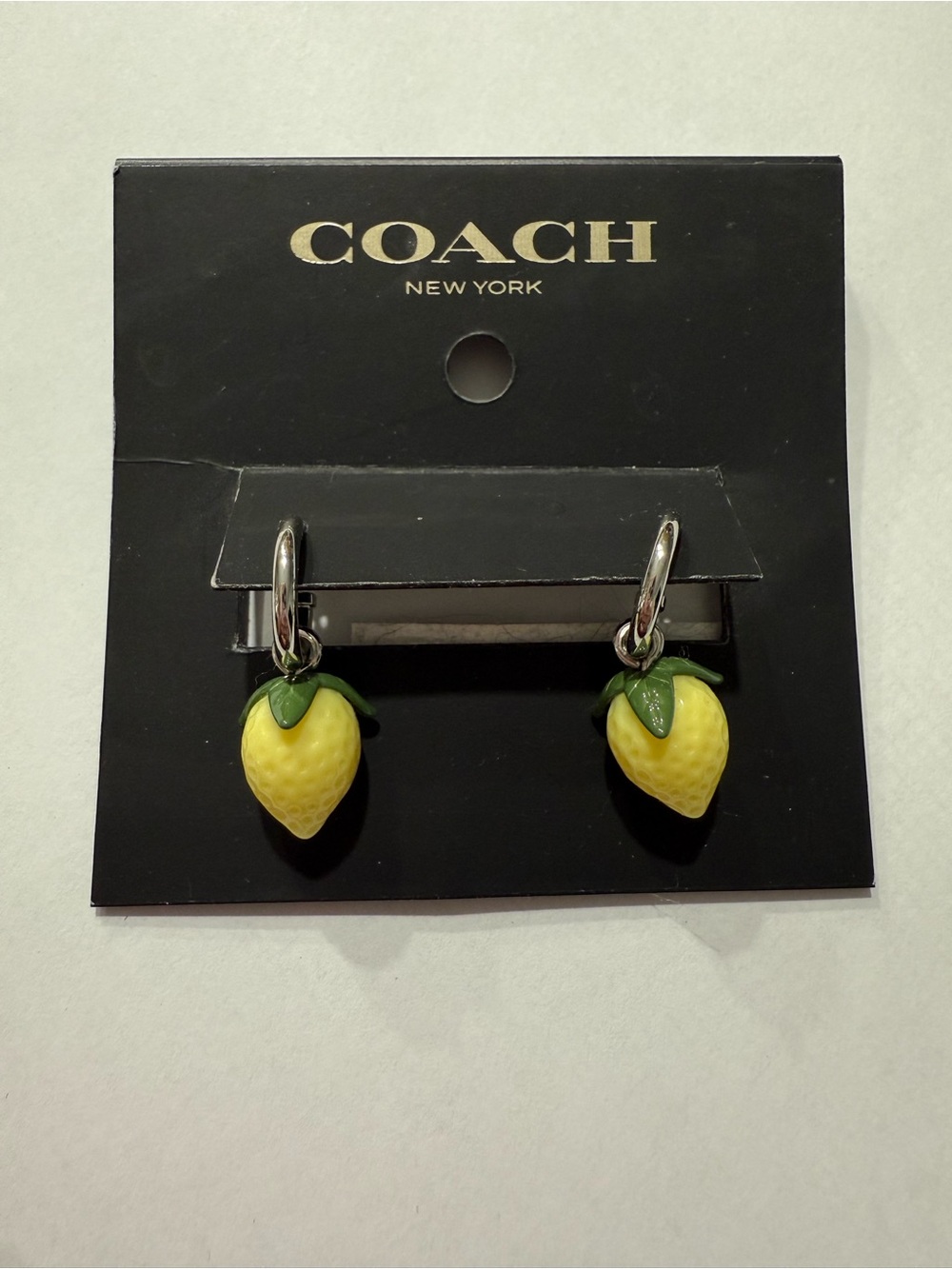 Coach Lemon Earrings. NWT